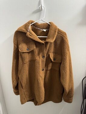 Vintage Cozy Caramel Teddy Shacket